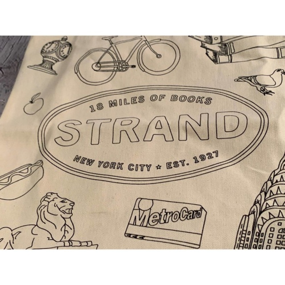 Strand Book‎ Store NY Tote!-18 Miles Of Books! NEW WITH TAGS METRO TAXI LIBERTY - Picture 14 of 14